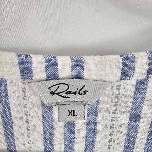 Rails Tara Dress In Blue Catalina Stripe - Size XL - Picture 2 of 11